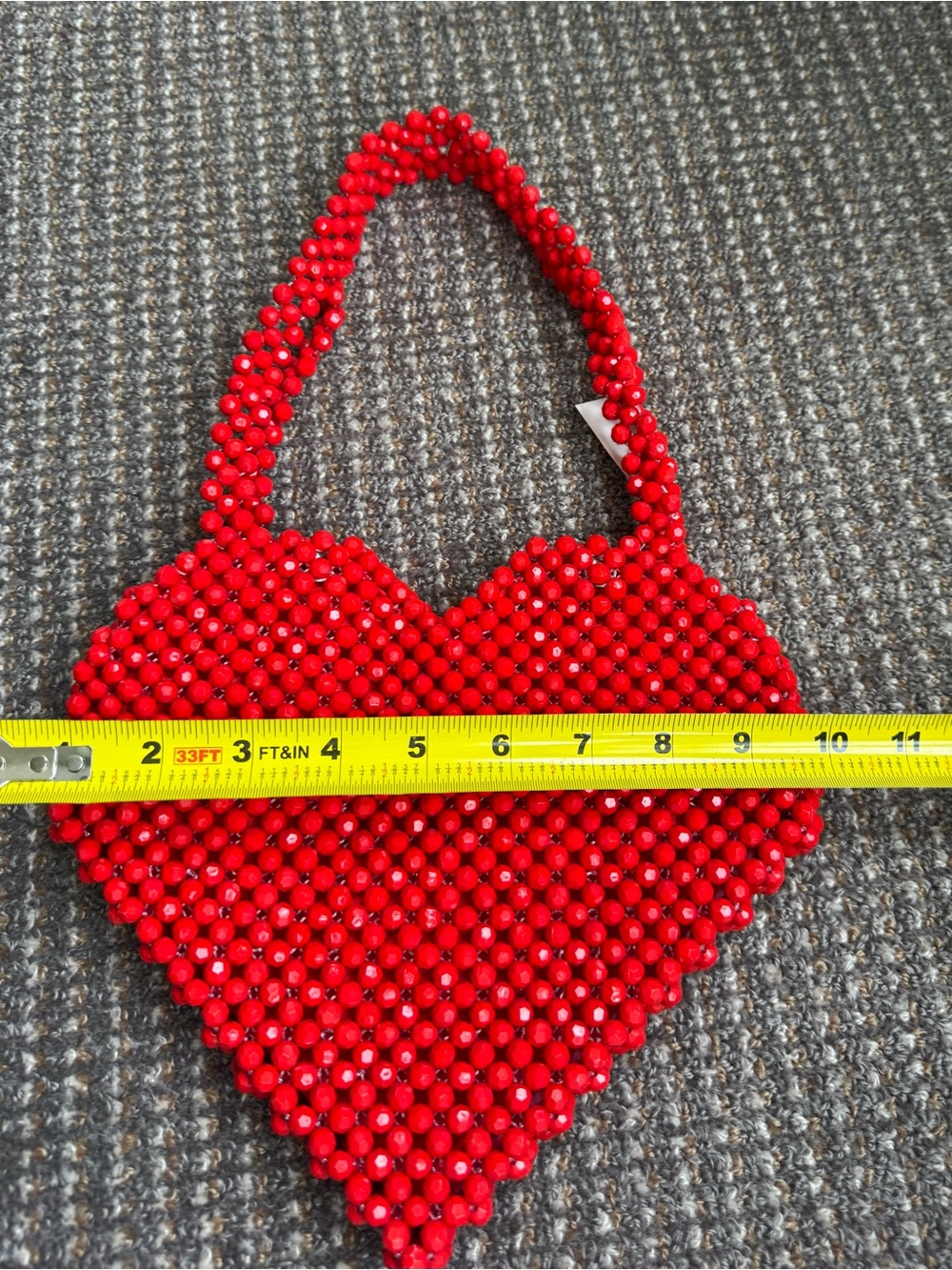 NWT’s Red Beaded Heart Bag - Picture 4 of 5